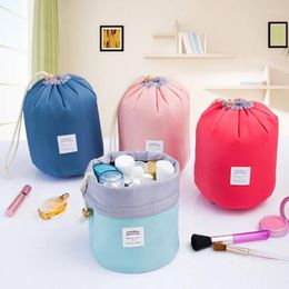 Storage Bags Large Capacity Multicolor Cylinder Toiletry Bag Travel Cosmetic Organiser Waterproof Pouch