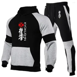 Men's Tracksuits 2024 Kyokushin Karate Custom Fashion Comfortable Men Hoodie Fitness Clothing Running Set Leisure Jogger Tracksuit