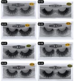 20 style 3d Mink Hair Fake Eyelash 100 Thick real mink HAIR false eyelashes natural Extension fake Eyelashes DHL 7052469