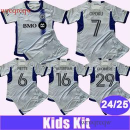 2024 25 Montreal WATERMAN Kids Kit Soccer Jerseys OPOKU PIETTE RUAN WANYAMA Away Light Blue Child Suit Football Shirt Short Sleeve Uniforms