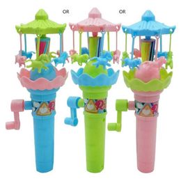 LED Toys Manual crank rotating carousel toy with LED light luminous toy (random color) fun rotating toy S2452011