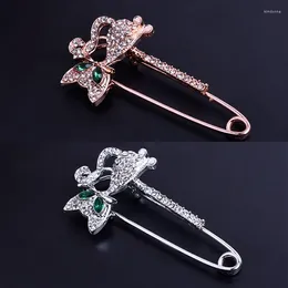 Brooches Vintage Crystal Brooch Pin Dress Rhinestone Decoration Buckle Jewellery For Men Women Broche Hijab Pins Accessories Gift