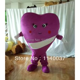 mascot Romantic Valentine's Day Mascot Costume Purple Heart Mascotte Outfit Suit Fancy Dress Mascot Costumes