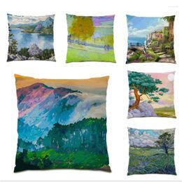 Pillow Fashion Decoration Home Decor Decorative Cases Velvet Fabric Living Room Polyester Linen Art Pillowcase E0151