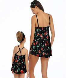 Baby Girls Swimsuit Family Matching Mother Girl Tankini Set Swimdress Boyshort Two Pieces Summer Beach Swimwear Baithing Suit4650488