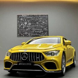 Diecast Model Cars 1 32 Benz AMG GT63 sports car Diecast Metal Alloy Model car Sound Light Pull Back Collection Kids Toy Gifts Y240520BNVL