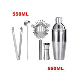 Bar Tools Upors Cocktail Shaker 550Ml/750Ml Stainless Steel Wine Martini Boston Mixer For Party Bartender Accessories Drop Delivery Dhzgp