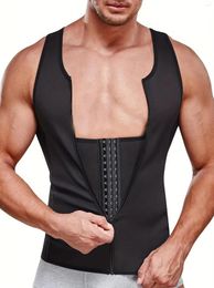 Men's Body Shapers Slimming Tank Top Shaper Comfortable Compression Vest With Zipper Strong Back Support Undershirt Sw