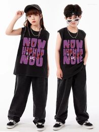 Clothing Sets Summer Street Dance Children's Tide Clothes Boys Hiphop Handsome Vest Performance Suit Set Girls Jazz Walking