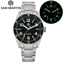 Wristwatches San Martin Limited Edition 39mm Retro 62mas Dive Watch 120 Clicks NH35 Automatic Mechanical Movement Watches Waterproof 200m