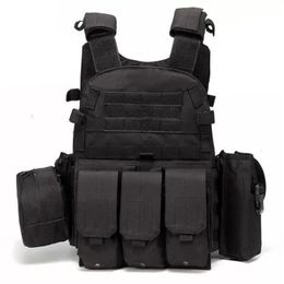 Nylon Gear Tactical Vest Body Armor Hunting Airsoft Accessories 6094 Pouch Combat Camo Vest 240507