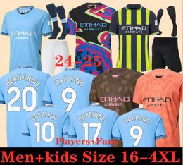 Haaland 24-25 Mancnester Grealish Soccer Jerseys de Bruyne Foden SpecialPl 24-25 Homens Kit Cidade de Kit Terling Cities Mahrez G.Jesus Futebol Camisas de futebol uniforme