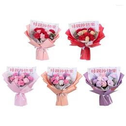 Decorative Flowers Artificial Carnations Bouquets For Christmas Mother Day Soap Petals