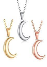 Pendant Necklaces Cremation Jewelry For Ashes Moon Urn Necklace Stainless Steel Memorial Lockets Keepsakes Fill Kit1201743
