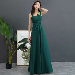 Banquet Women's 2024 Autumn Long Green Elegant Host Sexy One Shoulder Party Evening Dress