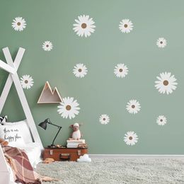 Cartoon Waterproof Colourful Flowers Wall Stickers Kids Bedroom Decor for The Room Decals Living Nursery Decoration 240514