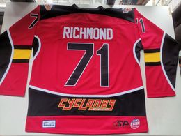 Hockey jerseys Physical photos Cyclones 71 RICHMOND Men Youth Women High School Size S-6XL or any name and number jersey