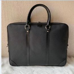 Sale Men designer Shoulder Briefcase Black Brown Leather Handbag Business Mens Laptop Bag Messenger bag 53361 202s