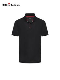 Men Polos Summer Kiton Cotton Blue and Black Tennis Short Sleeve T-shirts