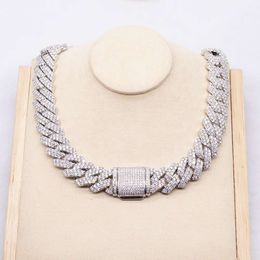 Hip Hop Jewelry Iced Out Cuban Link Chain 10Mm Necklace Gold Plated Link Iced Out Diamond Chain For Men Women