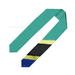 Scarves Tanzania Flag 180 15CM Graduation Sash Stole Scarf Double Sided For Study Aboard International Class Of 2024