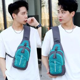 Outdoor Bags Men Sling Backpack Chest Crossbody Bag Shoulder With 2 Zippered Pockets & 1 Front Pocket For Travel Sports Gym Daypack