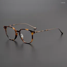 Sunglasses Frames High Quality Acetate Big Square Glasses Frame Men Vintage Optical Myopia Prescription Eyeglasses Women Retro Titanium