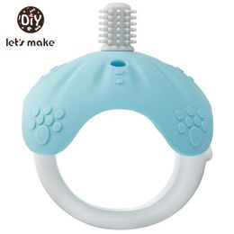 Baby Silicone Teether born Multifunctional Teether Teething Toy Baby Infant Chewable Accessories Baby Toothbrush BPA Free 240520