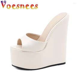 Slippers Summer Fashion 2024 Women's Walking Show Stripper Heels Wedges Platform Women Shoes Open Toe High Sexy Sandals