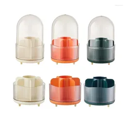 Storage Boxes Convenient Rotating Makeup Brush Solution Efficient Stand Waterproof Practical Box