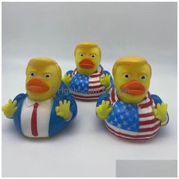 Party Favour Creative Pvc Flag Trump Duck Bath Floating Water Toy Supplies Funny Toys Gift Drop Delivery Home Garden Festive Event Dhhdp