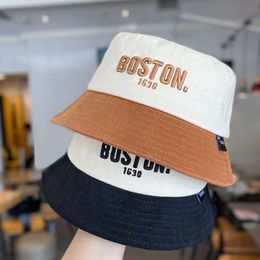 レター刺繍ベビーバケツ夏夏のパナマサンハットボーイガール韓国の調整可能なドローストリングキッズフィッシャーマンキャップL2405