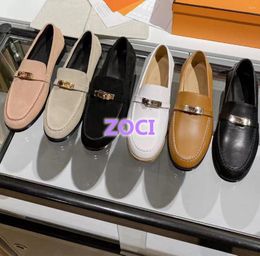 Casual Shoes 2024 ZOCI Fashion Loafers Women High Quality Real Leather Round Head Low Heel Soft Sole Daily Light