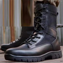 Fitness Shoes 4 Seasons Special Forces Leather Tactical Boots Men's Outdoor Hiking Hunting Waterproof Breathable Military Training