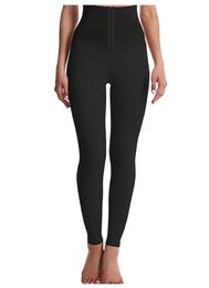 Women's Activewear: High-Waist Butt-Lifting Yoga Pants with Side Snap Buttons for a Sculpted Fit