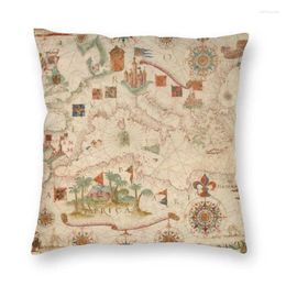 Pillow Luxury Old Map Of Europe And North Africa Throw Case Decoration Ancient Historical Cover Pillowcover For Sofa