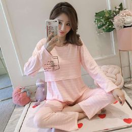 New Maternity Clothing Monthly Women Breastfeeding Clothes Spring And Autumn Summer Casual Pamas Home Wear L