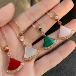 Buu Necklace Classic Charm Design Necklace 925 Silver High Treasure Necklace Female White Fritillaria Red Jade with original gift box