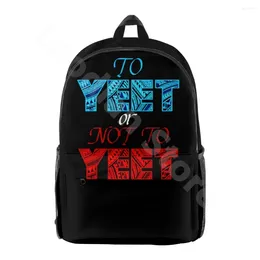 School Bags Jey Uso Yeet To Or Not Backpack Harajuku Travel Bag Vintage Zipper Pack Hip Hop Rucksack Unique Fashion Daypack