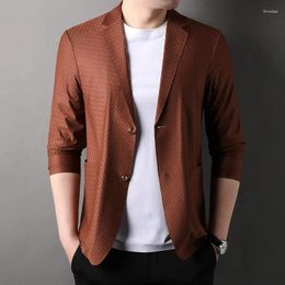 Men's Suits Spring And Summer 2024 Young Suit Fashion Handsome Leisure Coat Fabric Composition 84.4% Polyester Fibre 15.2 Spandex