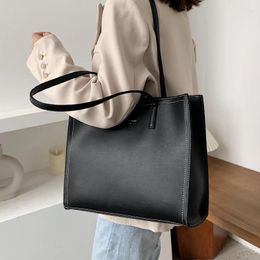 Shoulder Bags 2024 Solid Colour Bag Women Hand Ladies PU Leather Women's Office Big Tote Lady High Capacity Handbags And Purses