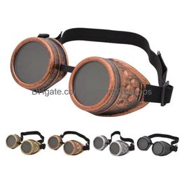 Other Festive & Party Supplies Steampunk Goggles Pc Vintage Sunglasses Punk Gothic Glasses Cosplay Drop Delivery Home Garden Dhu5O