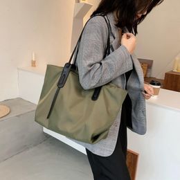 New Trend High Capacity Oxford Fabric Shoulder Bag Girl Underarm Bag Student Handheld Tote Bag