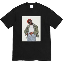 23SS Andre 3000 Women Mens T-shirts Classic Box Andre Benjamin Figure Printed Summer Short Sleeve Fashion Casual Breathable Hip Hop High Street Tee TJMJYWTX68