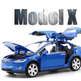 Diecast Model Cars 1 32 Tesla Model X Model S Alloy Car Model Diecasts Toy Vehicles Toy Cars Kid Toys For Children Christmas Gifts Boy Toy Y240520IW57