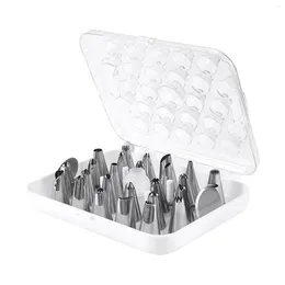 Bakeware Tools 29pcs Reusable Durable Stainless Steel Home With Converter Cupcake Cake Decorating Pastry Nozzle Piping Tip Set Baking