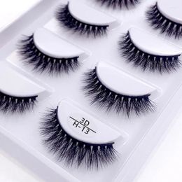 False Eyelashes 5 Pair Mink Natural Makeup Winged Lashes Fluffy Extension Fake Beauty Tools For Party Dating Cilios H13