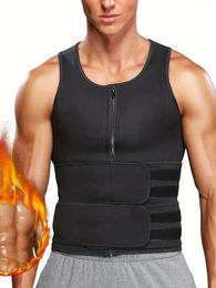 Men's Body Shapers 1 Piece Comfortable Slimming Vest For Tummy Control & Weight Loss - Versatile Neoprene Fitness All Seasons Worko