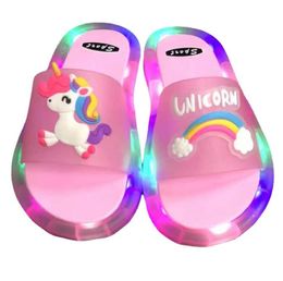 2024 kids slipper flash fashion trendy slipper cute cartoon colorful slipper flash unicorn slipper
