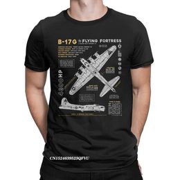 Mens Tee Shirt B-17 Flying Fortress Premium Cotton Tees Fighter Plane WW2 War Pilot Aircraft Aeroplane Tshirt Clothes Plus Size 240520